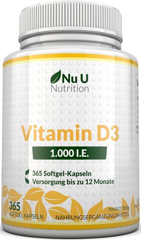 Nu U Nutrition Vitamin D3 1.000 I.E. hochdosiert