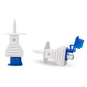 Dispomed CHIRAPLUS Infusion Spike Luftfilter Lösungsmittelfilter blau