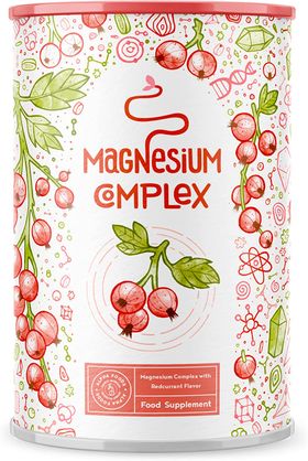 Magnesium Komplex - Magnesiumpulver mit 6 bioverfügbaren Magnesiumverbindungen und Johannisbeeren