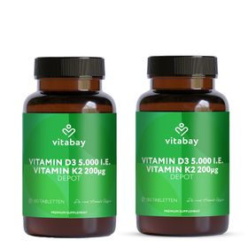 Vitabay Vitamin D3 K2 5000 IE