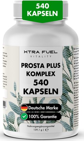 XTRA FUEL Prostata Kapseln - Prosta Plus Komplex mit Sägepalme, Kürbiskern & Brennnessel