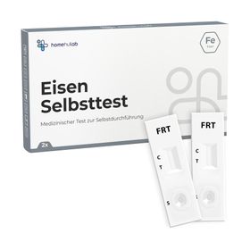 Homehulab 2x Eisenmangel Schnelltest – Selbsttest für Zuhause - Ergebnis in Minuten