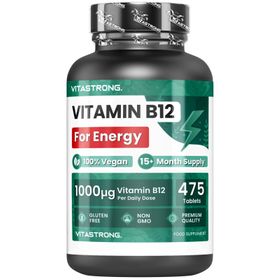 Vitastrong Vitamin B12 1000 mcg Vegan, 475 Tabletten, 1 pro Tag (Vorrat für 15+ Monate)