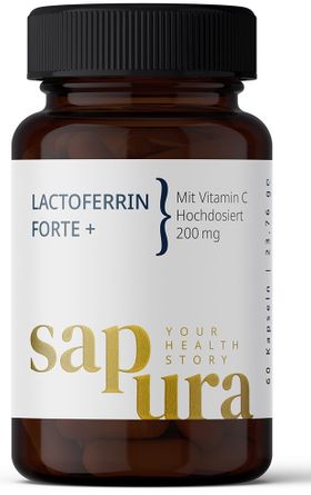 Lactoferrin Forte + Vitamin C | Hochdosiert | Reinheit >97% SAPURA