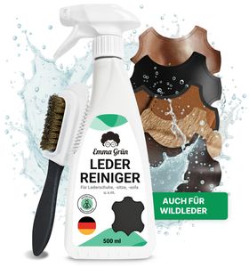 Emma Grün® Lederreiniger für Kunst- & Wildleder inkl. Wildlederbürste