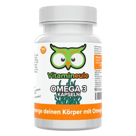 Omega 3 Kapseln - Algenöl - vegan - 125 mg DHA - 63 mg EPA - Vitamineule®