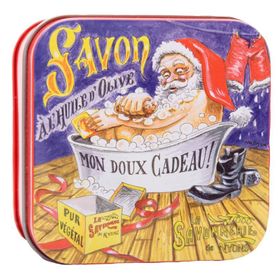 La Savonnerie de Nyons - Metallbox mit Seife - Weihnachtsmannbad
