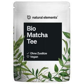 natural elements Matcha Pulver – Premium Japan Matcha Tee – Grünteepulver – Wiederverschließbar
