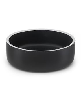 lionto Napf aus Edelstahl, 1200ml, rutschfest & rostfrei, schwarz