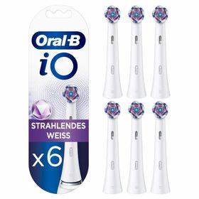 Oral-B iO Strahlendes Weiss Aufsteckbürsten für elektrische Zahnbürste, Briefkastenfähige Verpac
