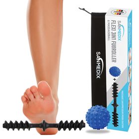 Sanmedix® Faszienrolle Fuß 3in1 Fußmassageroller & Massageball