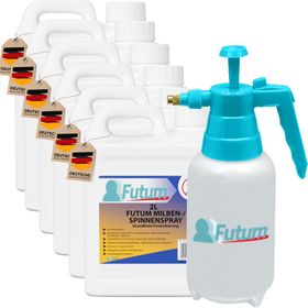 FUTUM 6x2L Milben- / Spinnenspray + 2L Sprüher
