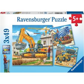 Ravensburger Ravensburger Puzzle Große Baufahrzeuge, 3x49 Teile