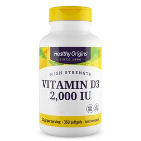 Healthy Origins, Vitamin D3, 2.000IU, Weichkapseln