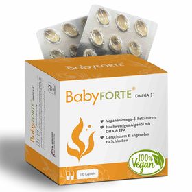 BabyFORTE Omega-3 | Algenöl | optimales DHA & EPA Verhältnis | vegan