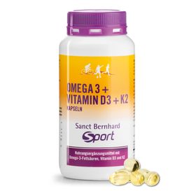 Sanct Bernhard Sport Omega-3+Vitamin-D3+K2-Kapseln