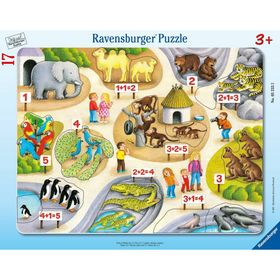 Kinderpuzzle Erstes zählen bis 5 (17 Teile, Rahmenpuzzle)