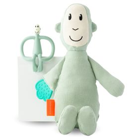 Matchstick Monkey Geschenkset – Beißring & Plüschtier mit Beißapplikation