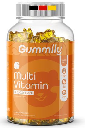 Gummily® Multivitamin-Bärchen - vitamingummies  - LABORGEPRÜFT - Multivitamin A bis Z