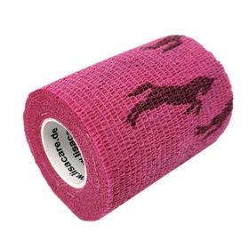 LisaCare selbsthaftende Bandage - Pferde Rosa - 7,5cm x 4,5m
