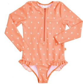 Swim Essentials LangarmUVBadeanzug für Mädchen Herzen Muster /4