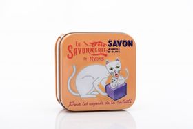 La Savonnerie de Nyons - Metallbox mit Seife "Chat"