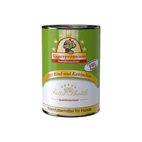 Hochwertiges Nassfutter für Hunde Rind mit Kaninchen
