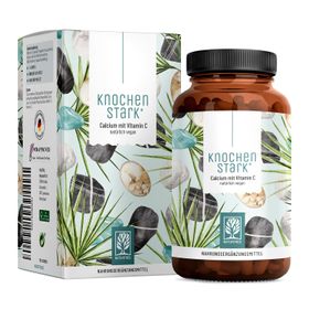 Calcium Kapseln mit Vitamin C - 120 Kalzium Kapseln - Knochenstark - NATURTREU®