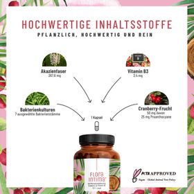Milchsäurebakterien mit Cranberry & Vitamin B3 - Floraintima - NATURTREU®