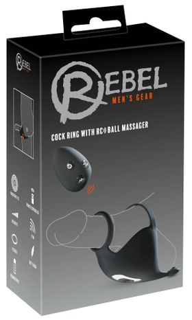 Rebel - Hodenvibrator mit Penis- und Hodenring