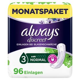 always - Monatspack Inkontinenz Einlagen "Discreet Normal"
