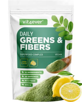 vit4ever Daily Greens & Fibers - Zitrone