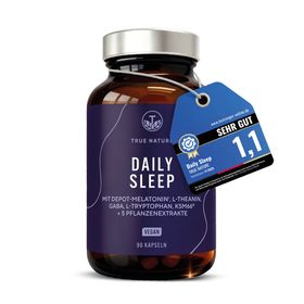 Schlafkapseln Testsieger Daily Sleep - Premium Schlaf-Komplex mit Melatonin - TRUE NATURE®