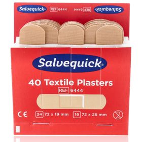 Salvequick 6444 Elastische Textil-Pflasterstrips Refill 40 Stück