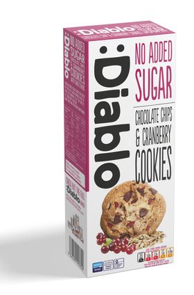 :Diablo No Added Sugar Chocolate Chips&Cranberry Cookies