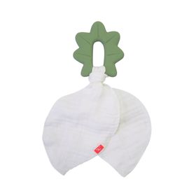 kikadu Kautschuk-Beißring Blatt mit Schmusetuch