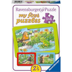 ravensburger Mein erstes Puzzle Tiere aus dem Garten 3x6 Teile