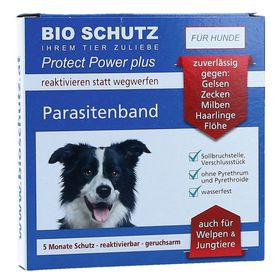 Bio Schutz Parasitenband Protect Power Plus Hund hellbraun