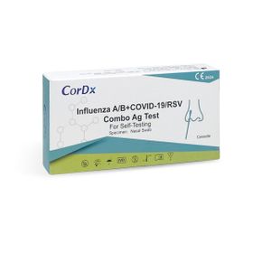 CorDX 4in1 Antigentest für Influenza A/B + COVID-19 + RSV + GRATIS NANO FFP2