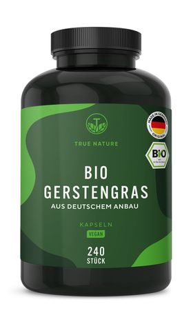 TRUE NATURE® Bio Gerstengras Kapseln - Deutscher Anbau