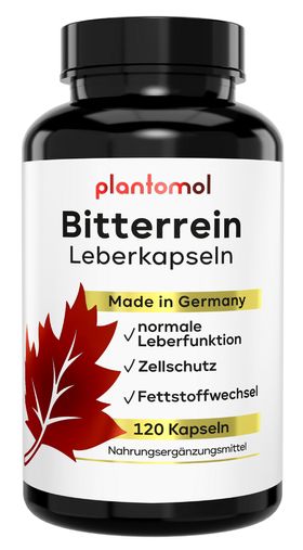 plantomol® Leber Kur Kapseln mit Mariendistel Artischocke Löwenzahn & Cholin - Bitterrein