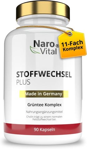 NAROVITAL® Stoffwechsel-Kur - Komplex mit Grüntee, Grüner Kaffee, Bittermelone, Guarana & Cholin