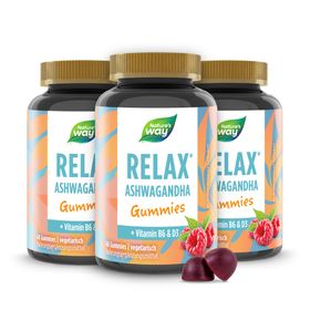 Relax Ashwagandha Gummibärchen hochdosiert - mit Ashwaganda Extrakt, Vitamin D3 und Vitamin B6