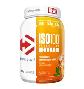 DYMATIZE Whey Protein Pulver Shake ISO 100 Hydrolyzed Clear Peach Ice Tea
