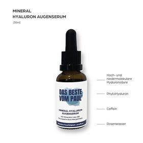 Das Beste vom Paul MINERAL HYALURON AUGENSERUM für einen wachen Blick und weniger Schwellungen