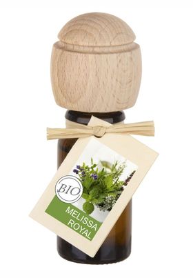 Traumduft Piccolino Melisse Royal Duftöl – Handgefertigt, ätherische Öle, Buchenholzverschluss