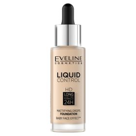 Eveline Liquid Control hd Face Primer mit Tropfer Nr. 001 Porzellan