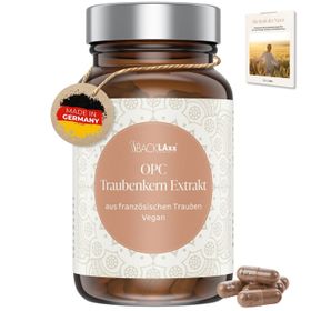 OPC Traubenkernextrakt - 1000 mg pro Tagesdosis, 240 Kapseln, hochdosiert - BACKLAxx®