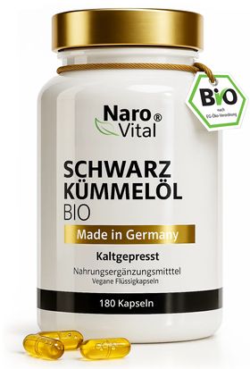 NAROVITAL® Bio Schwarzkümmelöl Kapseln | Flüssigkapseln 🌿