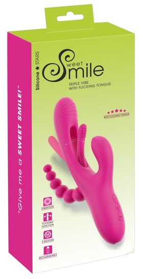 Sweet Smile - Triple-Vibrator mit Flicking Tongue